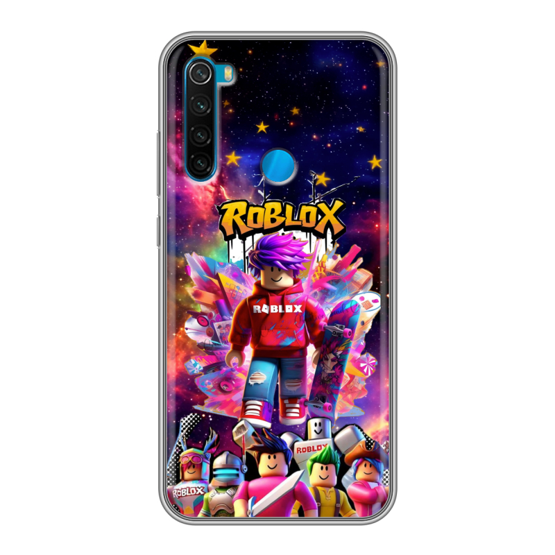 Силиконовый чехол на Xiaomi RedMi Note 8 с принтом Roblox Роблокс Силиконовый чехол на Xiaomi RedMi Note 8 с принтом Roblox Роблокс
