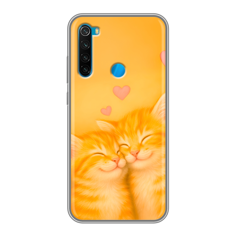 Силиконовый чехол на Xiaomi RedMi Note 8 с принтом Милые котята Силиконовый чехол на Xiaomi RedMi Note 8 с принтом Милые котята
