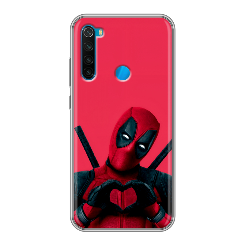 Силиконовый чехол на Xiaomi RedMi Note 8 с принтом Дедпул Deadpool Силиконовый чехол на Xiaomi RedMi Note 8 с принтом Дедпул Deadpool