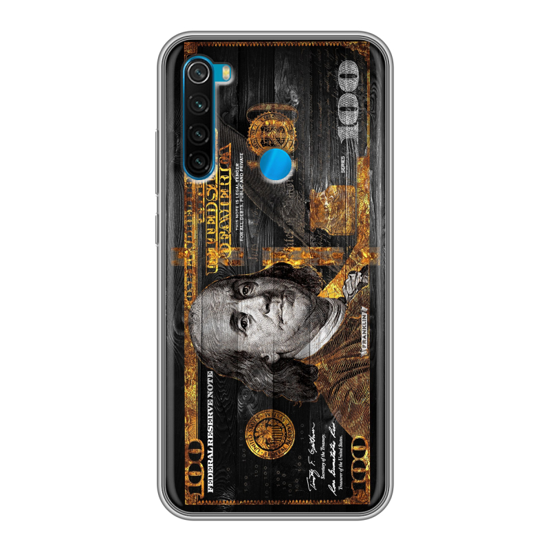 Силиконовый чехол на Xiaomi RedMi Note 8 с принтом Доллар деньги Силиконовый чехол на Xiaomi RedMi Note 8 с принтом Доллар деньги