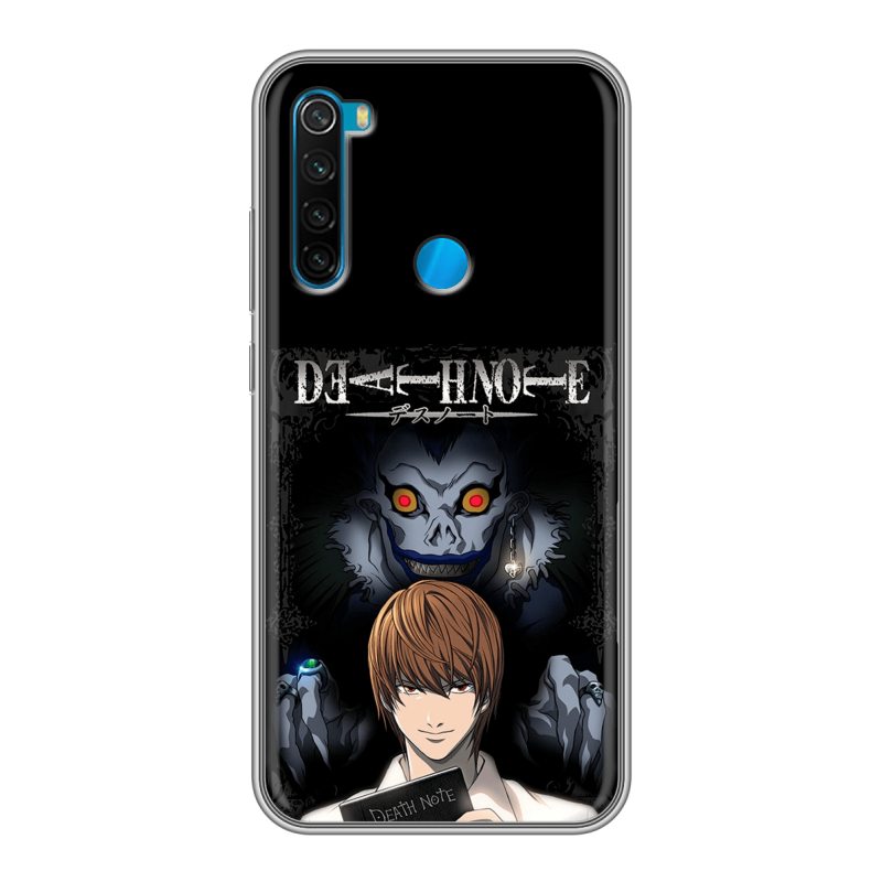 Силиконовый чехол на Xiaomi RedMi Note 8 с принтом Death note Тетрадь смерти Силиконовый чехол на Xiaomi RedMi Note 8 с принтом Death note Тетрадь смерти