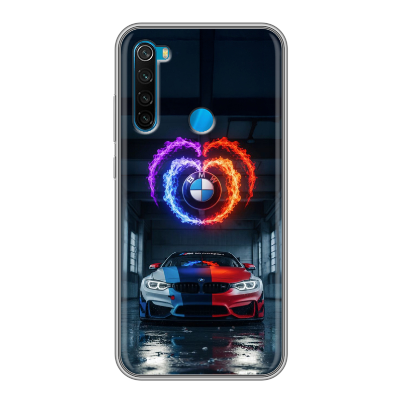 Силиконовый чехол на Xiaomi RedMi Note 8 с принтом BMW БМВ Силиконовый чехол на Xiaomi RedMi Note 8 с принтом BMW БМВ