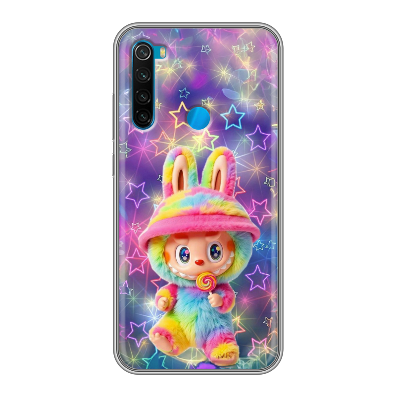 Силиконовый чехол на Xiaomi RedMi Note 8 с принтом Labubu Лабубу Силиконовый чехол на Xiaomi RedMi Note 8 с принтом Labubu Лабубу