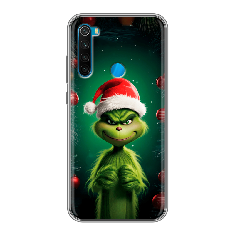 Силиконовый чехол на Xiaomi RedMi Note 8 с принтом Гринч Новый год Рождество Силиконовый чехол на Xiaomi RedMi Note 8 с принтом Гринч Новый год Рождество