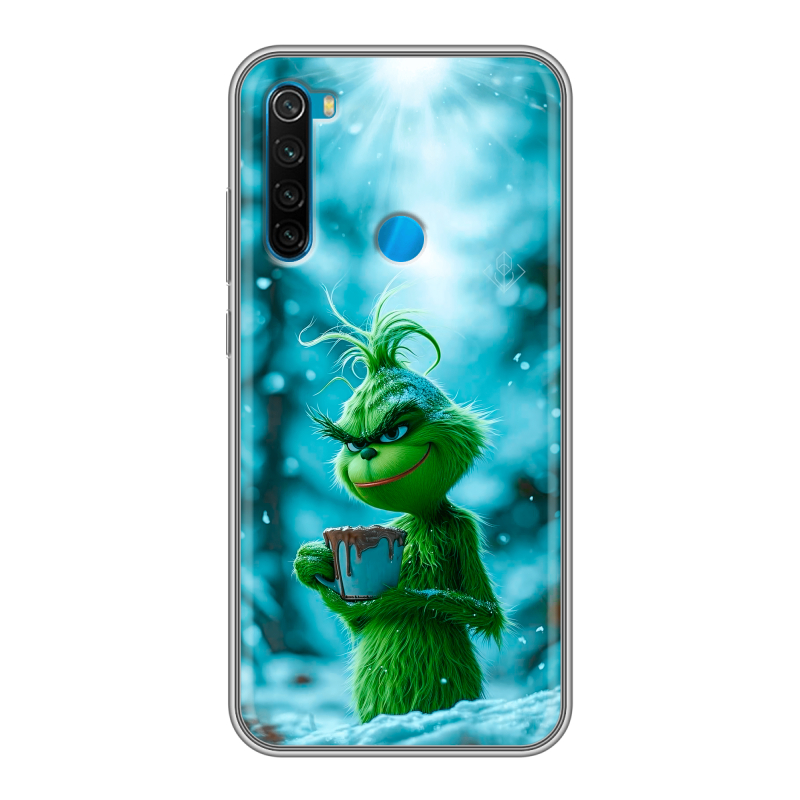 Силиконовый чехол на Xiaomi RedMi Note 8 с принтом Новый год гринч Силиконовый чехол на Xiaomi RedMi Note 8 с принтом Новый год гринч