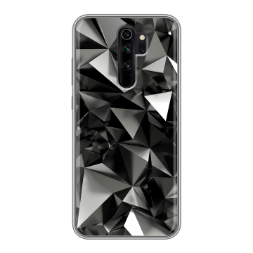 Силиконовый чехол на Xiaomi RedMi Note 8 Pro с принтом Черные кристаллы Силиконовый чехол на Xiaomi RedMi Note 8 Pro с принтом Черные кристаллы