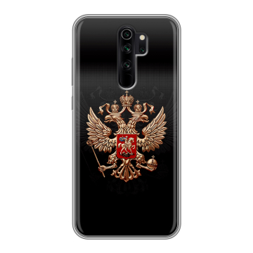 Силиконовый чехол на Xiaomi RedMi Note 8 Pro с принтом Герб России Силиконовый чехол на Xiaomi RedMi Note 8 Pro с принтом Герб России