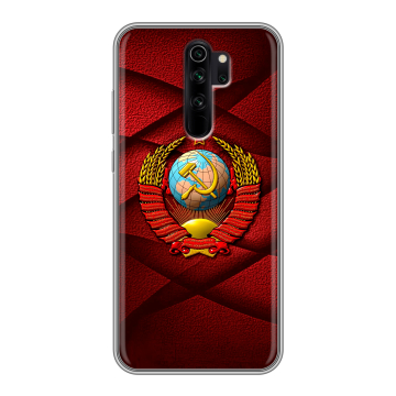 Силиконовый чехол на Xiaomi RedMi Note 8 Pro с принтом Герб СССР Силиконовый чехол на Xiaomi RedMi Note 8 Pro с принтом Герб СССР