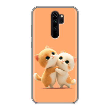 Силиконовый чехол на Xiaomi RedMi Note 8 Pro с принтом Милые котики Силиконовый чехол на Xiaomi RedMi Note 8 Pro с принтом Милые котики