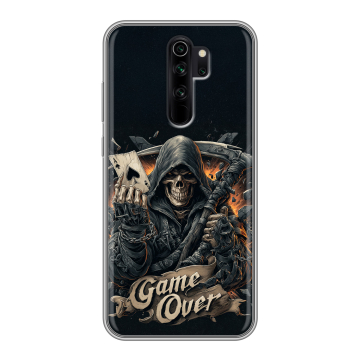 Силиконовый чехол на Xiaomi RedMi Note 8 Pro с принтом Скелет карты Силиконовый чехол на Xiaomi RedMi Note 8 Pro с принтом Скелет карты