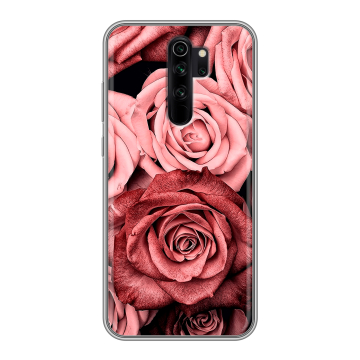 Силиконовый чехол на Xiaomi RedMi Note 8 Pro с принтом Цветы розы Силиконовый чехол на Xiaomi RedMi Note 8 Pro с принтом Цветы розы