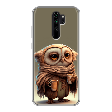 Силиконовый чехол на Xiaomi RedMi Note 8 Pro с принтом Сова Силиконовый чехол на Xiaomi RedMi Note 8 Pro с принтом Сова