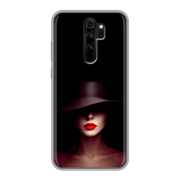 Силиконовый чехол на Xiaomi RedMi Note 8 Pro с принтом Девушка в шляпе