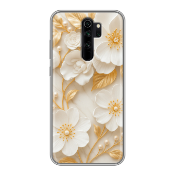 Силиконовый чехол на Xiaomi RedMi Note 8 Pro с принтом Цветы Силиконовый чехол на Xiaomi RedMi Note 8 Pro с принтом Цветы