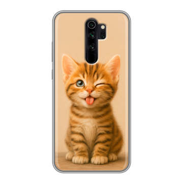 Силиконовый чехол на Xiaomi RedMi Note 8 Pro с принтом котенок