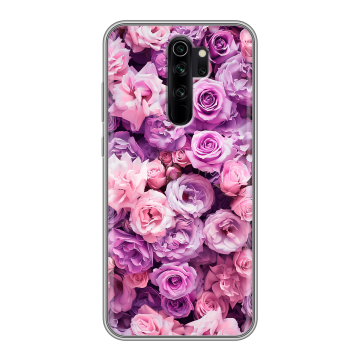 Силиконовый чехол на Xiaomi RedMi Note 8 Pro с принтом лавандовые розы