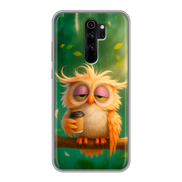 Силиконовый чехол на Xiaomi RedMi Note 8 Pro с принтом сова Силиконовый чехол на Xiaomi RedMi Note 8 Pro с принтом сова