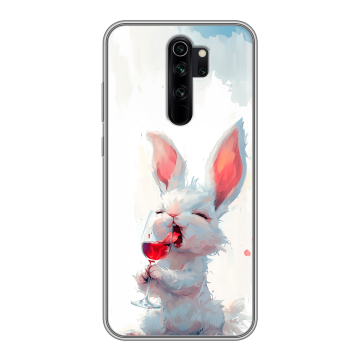 Силиконовый чехол на Xiaomi RedMi Note 8 Pro с принтом кролик зайчик