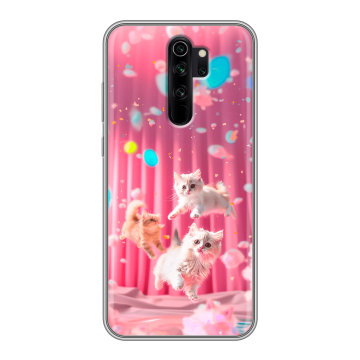 Силиконовый чехол на Xiaomi RedMi Note 8 Pro с принтом милые котики