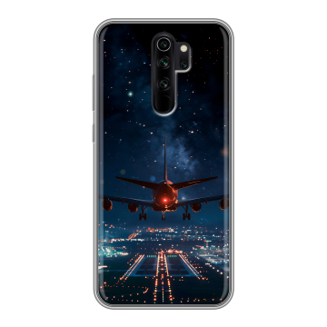 Силиконовый чехол на Xiaomi RedMi Note 8 Pro с принтом самолет