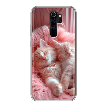 Силиконовый чехол на Xiaomi RedMi Note 8 Pro с принтом котята котики
