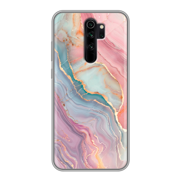 Силиконовый чехол на Xiaomi RedMi Note 8 Pro с принтом розовый мрамор Силиконовый чехол на Xiaomi RedMi Note 8 Pro с принтом розовый мрамор