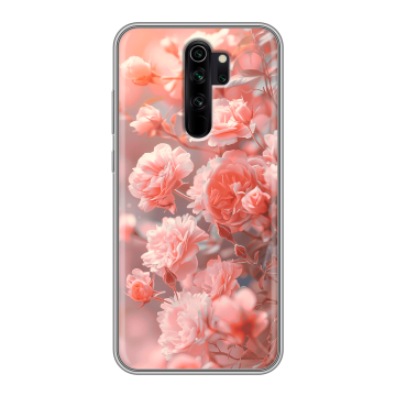 Силиконовый чехол на Xiaomi RedMi Note 8 Pro с принтом Розы цветы Силиконовый чехол на Xiaomi RedMi Note 8 Pro с принтом Розы цветы