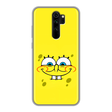 Силиконовый чехол на Xiaomi RedMi Note 8 Pro с принтом спанчбоб спанч боб