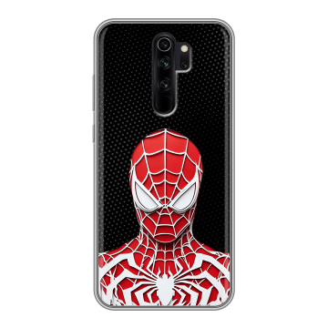 Силиконовый чехол на Xiaomi RedMi Note 8 Pro с принтом человек паук spiderman Силиконовый чехол на Xiaomi RedMi Note 8 Pro с принтом человек паук spiderman