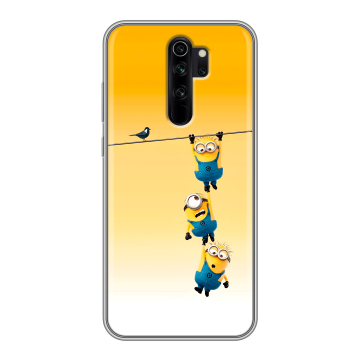 Силиконовый чехол на Xiaomi RedMi Note 8 Pro с принтом Миньоны