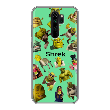 Силиконовый чехол на Xiaomi RedMi Note 8 Pro с принтом Шрек Shrek