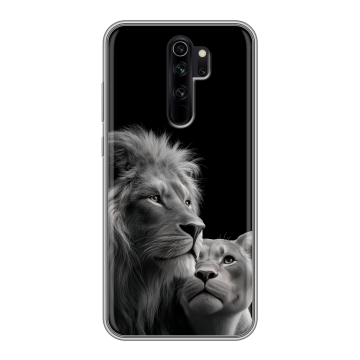 Силиконовый чехол на Xiaomi RedMi Note 8 Pro с принтом Лев кошки