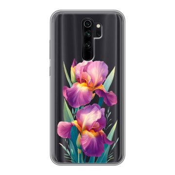 Силиконовый чехол на Xiaomi RedMi Note 8 Pro с принтом Цветы орхидеи