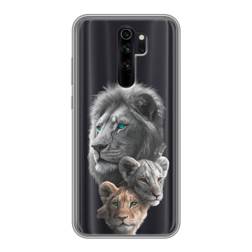 Силиконовый чехол на Xiaomi RedMi Note 8 Pro с принтом Львы