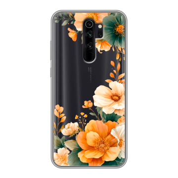 Силиконовый чехол на Xiaomi RedMi Note 8 Pro с принтом Цветы принт