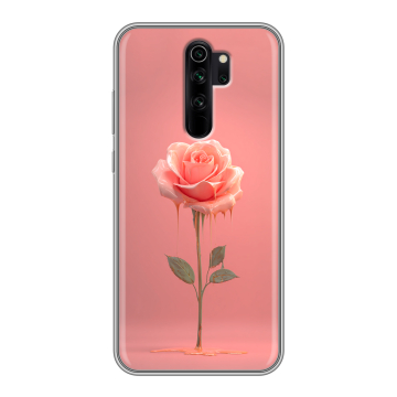 Силиконовый чехол на Xiaomi RedMi Note 8 Pro с принтом Розовая роза