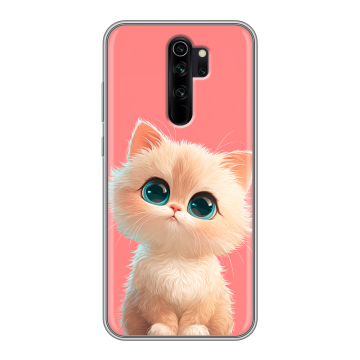 Силиконовый чехол на Xiaomi RedMi Note 8 Pro с принтом Розовый котенок