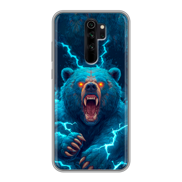 Силиконовый чехол на Xiaomi RedMi Note 8 Pro с принтом Медведь