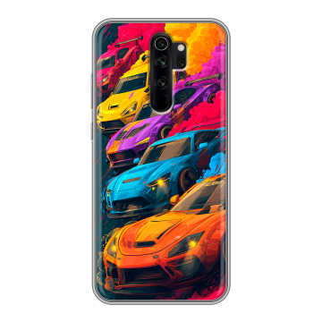 Силиконовый чехол на Xiaomi RedMi Note 8 Pro с принтом Тачки