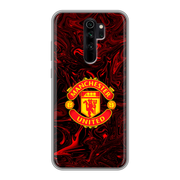 Силиконовый чехол на Xiaomi RedMi Note 8 Pro с принтом Manchester United