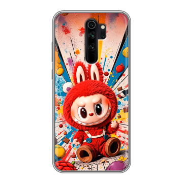 Силиконовый чехол на Xiaomi RedMi Note 8 Pro с принтом Labubu Лабубу Силиконовый чехол на Xiaomi RedMi Note 8 Pro с принтом Labubu Лабубу