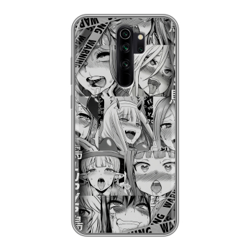 Силиконовый чехол на Xiaomi RedMi Note 8 Pro с принтом Ahegao Ахегао Аниме