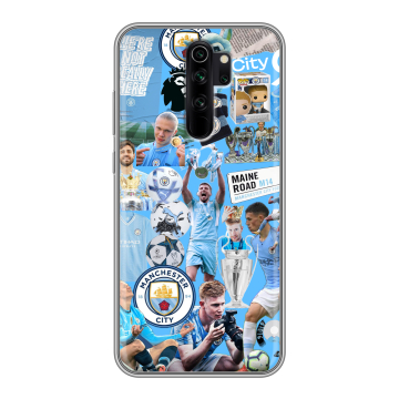 Силиконовый чехол на Xiaomi RedMi Note 8 Pro с принтом Man City Манчестер Сити