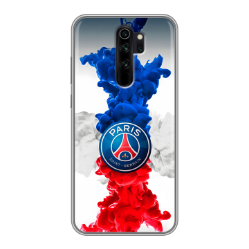Силиконовый чехол на Xiaomi RedMi Note 8 Pro с принтом PSG ПСЖ