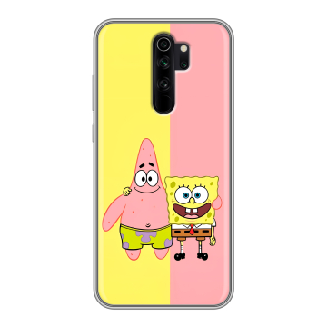 Силиконовый чехол на Xiaomi RedMi Note 8 Pro с принтом Спанч боб Спанчбоб