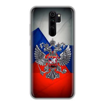 Силиконовый чехол на Xiaomi RedMi Note 8 Pro с принтом Флаг России