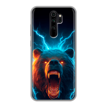 Силиконовый чехол на Xiaomi RedMi Note 8 Pro с принтом Медведь