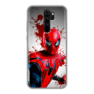 Силиконовый чехол на Xiaomi RedMi Note 8 Pro с принтом Spiderman Человек паук