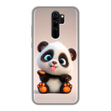 Силиконовый чехол на Xiaomi RedMi Note 8 Pro с принтом милая панда