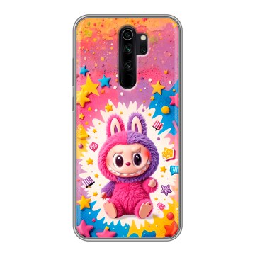Силиконовый чехол на Xiaomi RedMi Note 8 Pro с принтом Labubu Лабубу Силиконовый чехол на Xiaomi RedMi Note 8 Pro с принтом Labubu Лабубу